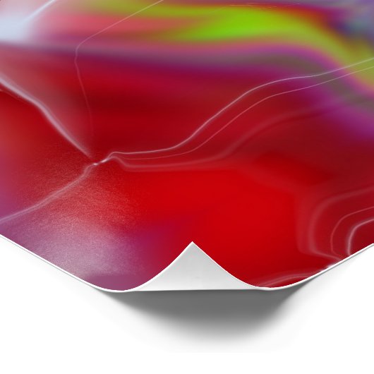 Abstract marmer Vloeibaar Kleurrijk Glanzend Poste Perfect Poster (Hoek)