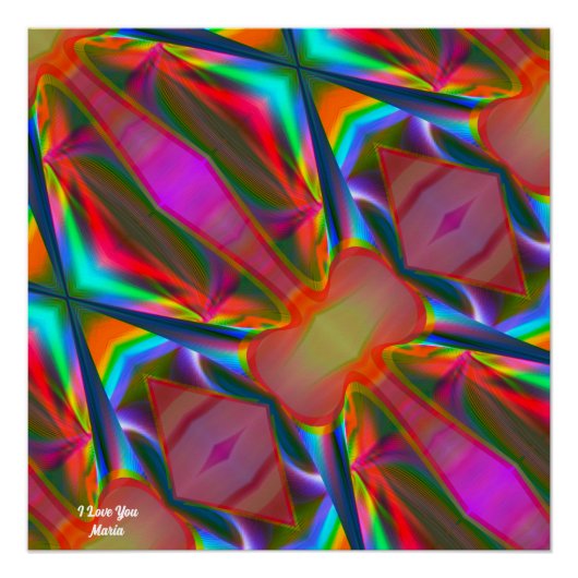 Abstract marmer Vloeibaar Kleurrijk Glanzend Poste Perfect Poster (Voorkant)