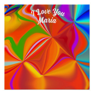 Abstract marmer Vloeibaar Kleurrijk Glanzend Poste Perfect Poster