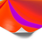 Abstract marmer Vloeibaar Kleurrijk Glanzend Poste Perfect Poster (Hoek)