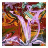 Abstract marmer vloeibaar kleurrijk glanzend Poste Perfect Poster (Voorkant)