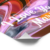 Abstract marmer vloeibaar kleurrijk glanzend Poste Perfect Poster (Hoek)