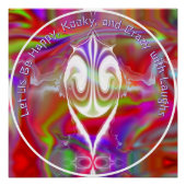 Abstract marmer Vloeibaar Kleurrijk Glanzend Poste Perfect Poster (Voorkant)