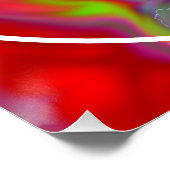 Abstract marmer Vloeibaar Kleurrijk Glanzend Poste Perfect Poster (Hoek)