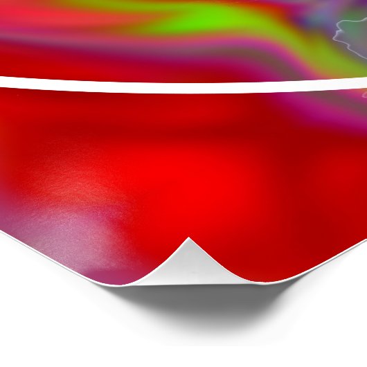 Abstract marmer Vloeibaar Kleurrijk Glanzend Poste Perfect Poster (Hoek)