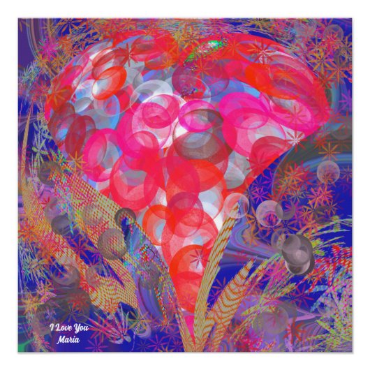 Abstract marmer Vloeibaar Kleurrijk Glanzend Poste Perfect Poster (Voorkant)