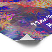 Abstract marmer Vloeibaar Kleurrijk Glanzend Poste Perfect Poster (Hoek)