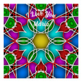 Abstract marmer Vloeibaar Kleurrijk Glanzend Poste Perfect Poster (Voorkant)