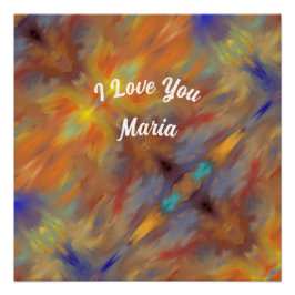 Abstract marmer Vloeibaar Kleurrijk Poster