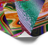 Abstract marmer Vloeibaar Kleurrijk Poster (Hoek)