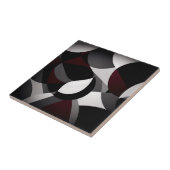 Abstract marmer zwart wit en rood tegeltje (Zijkant)