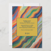 abstract marmeren afrikaanse bestemming bruiloft kaart (Achterkant)