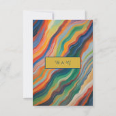 abstract marmeren afrikaanse bestemming bruiloft RSVP kaartje (Achterkant)