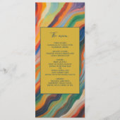 abstract marmeren Afrikaanse bestemmingsbruiloft Programmakaart (Voorkant)