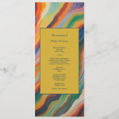 abstract marmeren Afrikaanse bestemmingsbruiloft Programmakaart (Achterkant)