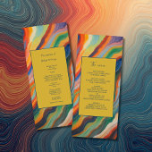 abstract marmeren Afrikaanse bestemmingsbruiloft Programmakaart