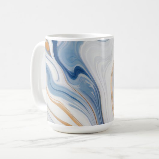 Abstract marmeren ontwerp koffiemok (Voorkant links)