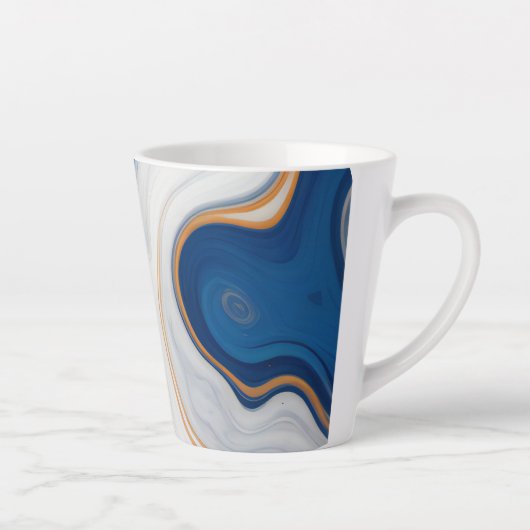 Abstract marmeren ontwerp latte mok (Rechts)