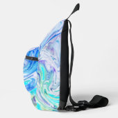Abstract Marmeren Swirly Fun Monogram Sling Bag (Rechts)