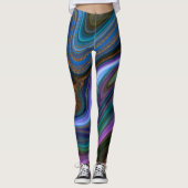 Abstract Marmerpatroon Actieve Kleding Leggings (Voorkant)
