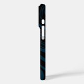 Abstract marmerpatroon in zwart en Blauwgroen Case-Mate iPhone Case (Achterkant / Links)