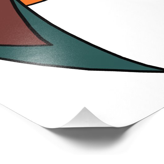 Abstract masker 1 foto afdruk (Hoek)