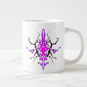 Abstract Masker Tribal Tattoo Design - roze Grote Koffiekop