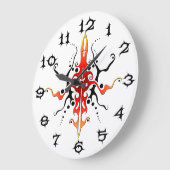 Abstract Masker Tribal Tattoo Ontwerp - rood Grote Klok (Hoek)