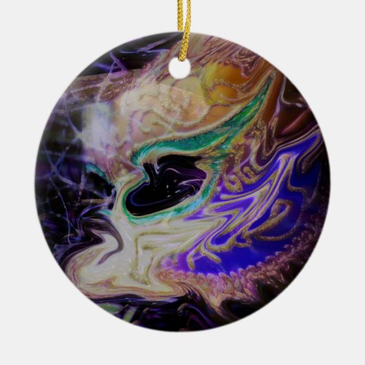 Abstract Maskerade Keramiek Ornament (Voorkant)