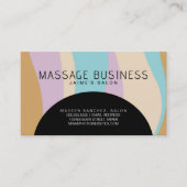 Abstract Massagesalon Kapsalon Ontwerper Visitekaartje (Voorkant)