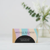 Abstract Massagesalon Kapsalon Ontwerper Visitekaartje (Staand voorkant)