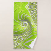 Abstract Matig Spiral Fractal Badhanddoek (Badhanddoek)