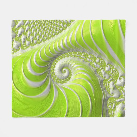 Abstract Matig Spiral Fractal Fleece Deken (Voorkant (Horizontaal))