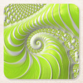 Abstract Matig Spiral Fractal Kartonnen Onderzetters (Voorkant)