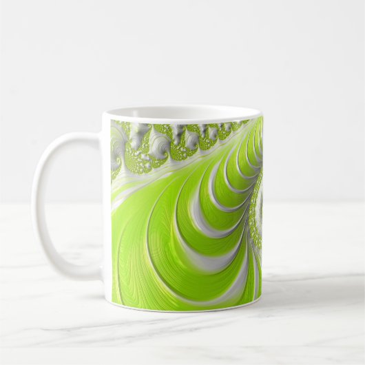 Abstract Matig Spiral Fractal Koffiemok (Links)