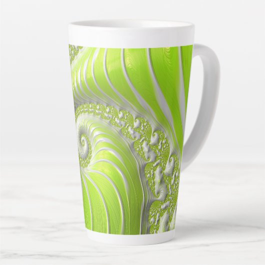 Abstract Matig Spiral Fractal Latte Mok (Rechterhoek)