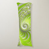 Abstract Matig Spiral Fractal Lichaamskussen (Voorkant Verticaal)