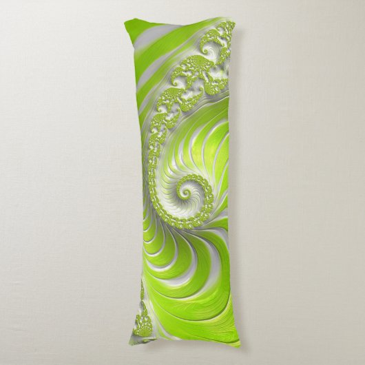 Abstract Matig Spiral Fractal Lichaamskussen (Voorkant Verticaal)