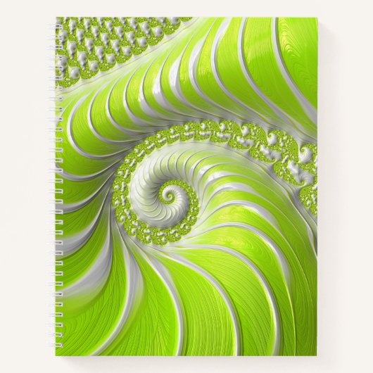 Abstract Matig Spiral Fractal Notitieboek (Voorkant)
