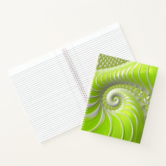 Abstract Matig Spiral Fractal Notitieboek (Binnen)