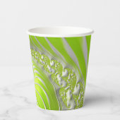 Abstract Matig Spiral Fractal Papieren Bekers (Achterkant)