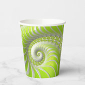 Abstract Matig Spiral Fractal Papieren Bekers (Links)