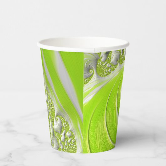 Abstract Matig Spiral Fractal Papieren Bekers (Rechts)