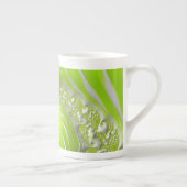 Abstract Matig Spiral Fractal Porselein Kop (Rechts)