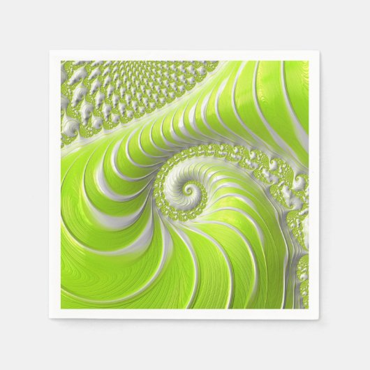 Abstract Matig Spiral Fractal Servet (Voorkant)
