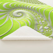 Abstract Matig Spiral Fractal Sherpa Deken (3/4)