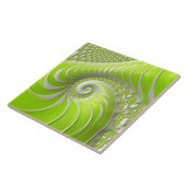 Abstract Matig Spiral Fractal Tegeltje (Zijkant)