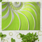 Abstract Matig Spiral Fractal Theedoek (Gevouwen)