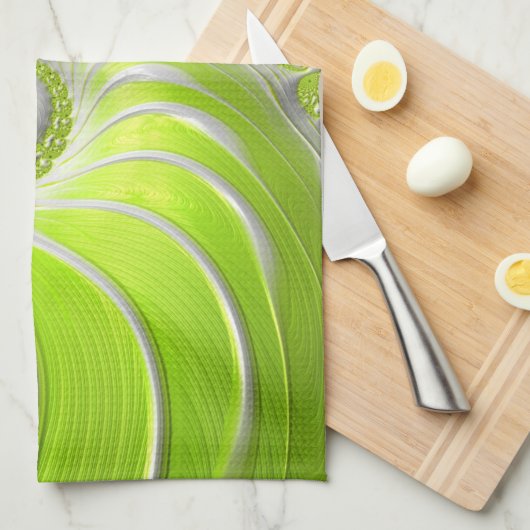 Abstract Matig Spiral Fractal Theedoek (Quarter Fold)