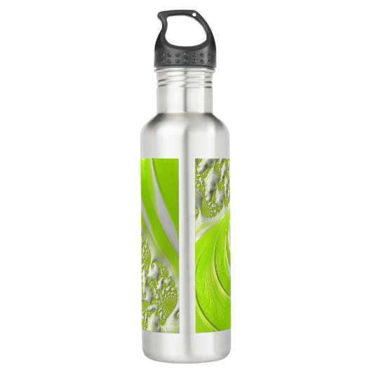 Abstract Matig Spiral Fractal Waterfles (Achterkant)